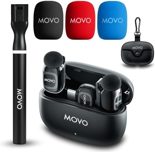 Movo NanoMic Dual USB-C Wireless Microphone for iPhone 15/16 and Up, Android, iPad Pro & Laptops ... | Amazon (US)