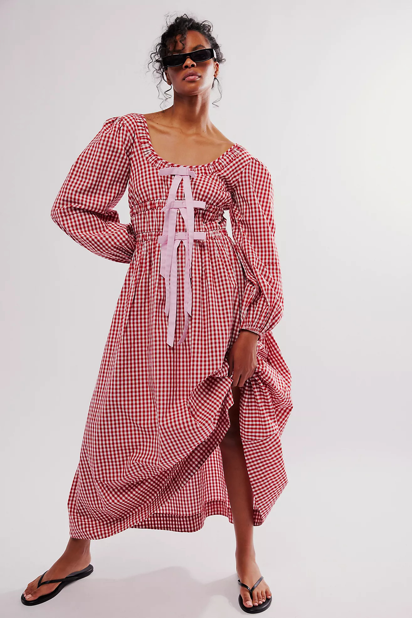 Damson Madder Dakota Bow Dress | Free People (Global - UK&FR Excluded)