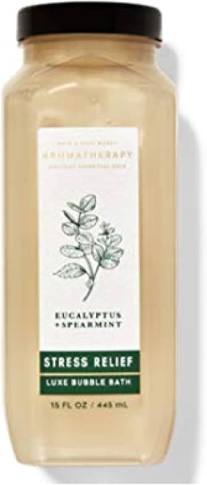 Bath and Body Works Aromatherapy Stress Relief Eucalyptus Spearmint Luxury Bubble Bath 15 Fl Oz | Amazon (US)
