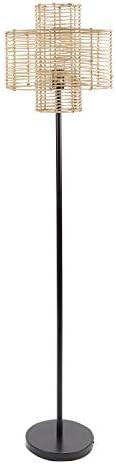 Silverwood CPLF1266E 64" Floor Lamp, Black and Rattan | Amazon (US)