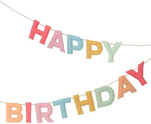 Meri Meri Felt Happy Birthday Garland (3.2m with excess cord - Pack of 1) | Amazon (US)