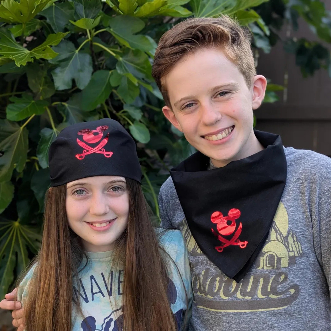 Pirate Night Bandana or Neckerchief for Cruise Ship Dress Up, Skull and Swords, FE Fish Extender ... | Etsy (US)