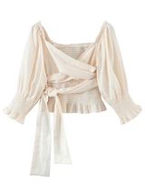 'Sherry' Wrap Tied Cropped Top | Goodnight Macaroon