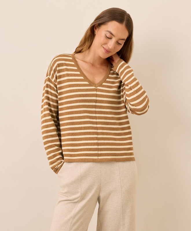 Women’s Classic Fine Knit Relaxed Sweater made with Organic Cotton | Pact | Pact Apparel