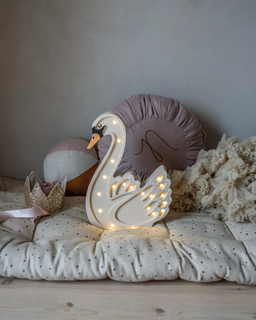 Swan Wooden Night Light \u2013 Handmade LED Nursery Wall Lamp | Kids Room Decor with Remote, Dimm... | Etsy (Global)