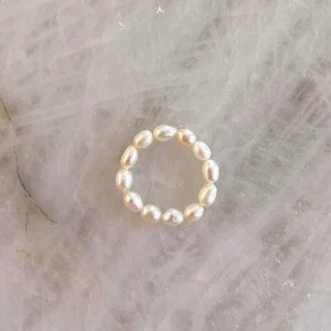 Fresh Water Pearl Beaded Ring  4x5mm off Oval Freshwater - Etsy | Etsy (US)