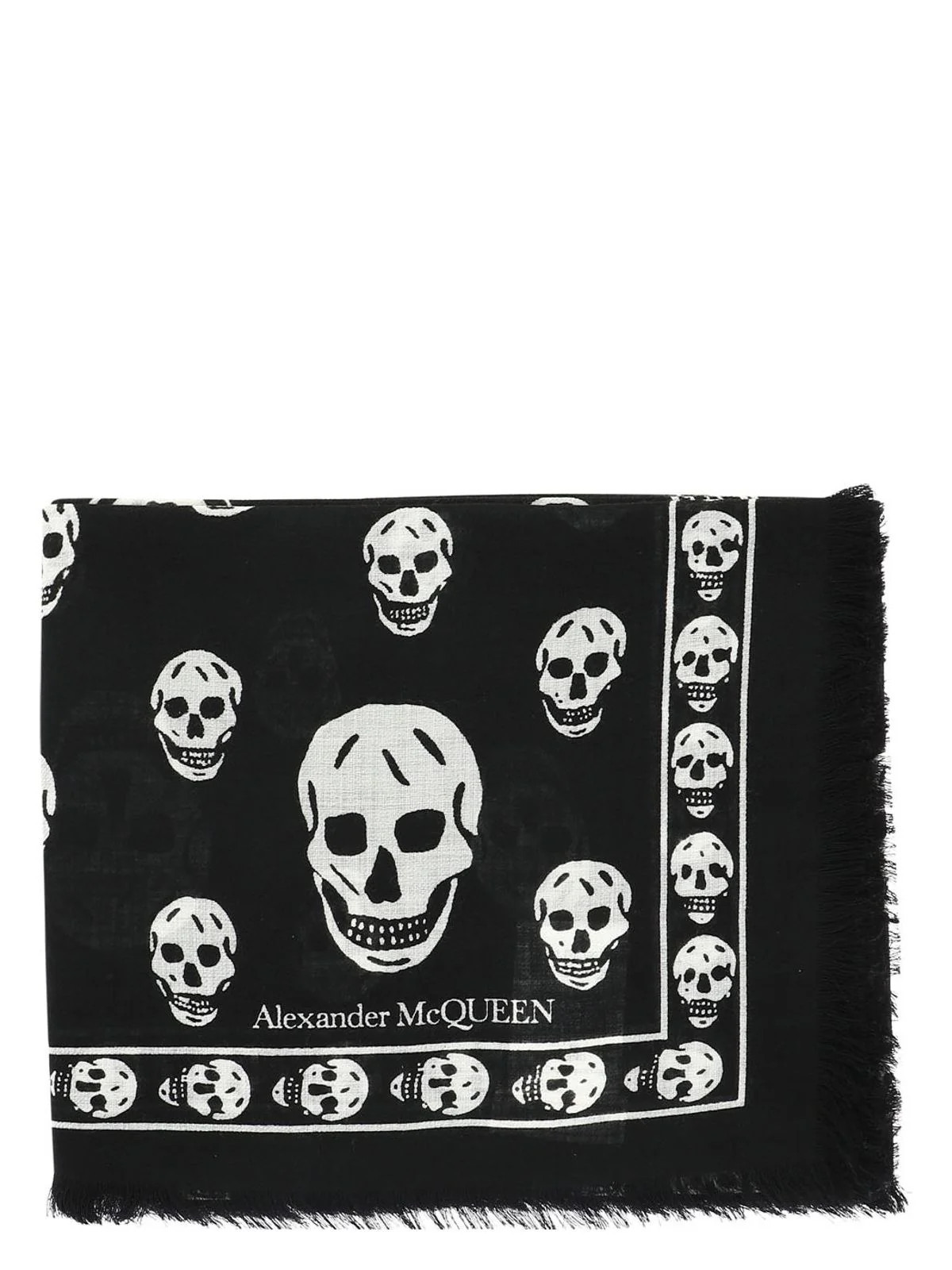 Alexander Mcqueen Women's "skull" Scarf in Black | 5577173222Q1078 | LOZURI