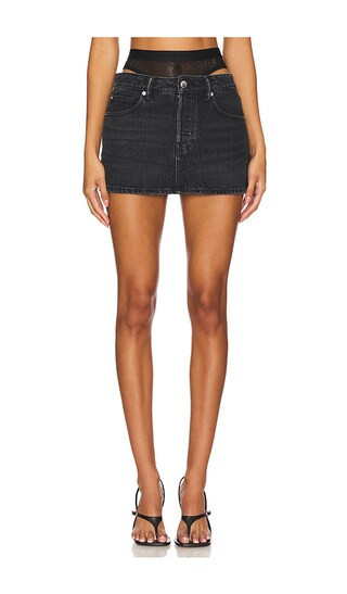 Alexander Wang Mini Skirt Prestyle Hotfix Mesh Undie in Black. - size 31 | Revolve Clothing (Global)