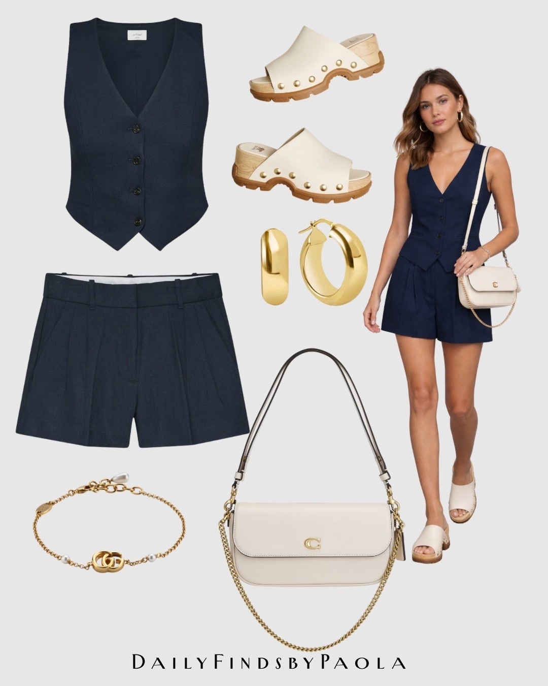 The tailored vest set that instantly makes you look put together 🤍
Paired with neutral clogs, gold hoops, and a cream shoulder bag for the easiest elevated summer outfit. Perfect for coffee runs, brunch, or casual work days.

#LTKootd #LTKU #LTKSeasonal