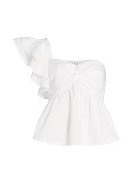 Amal Ruffled One-Shoulder Top | Saks Fifth Avenue