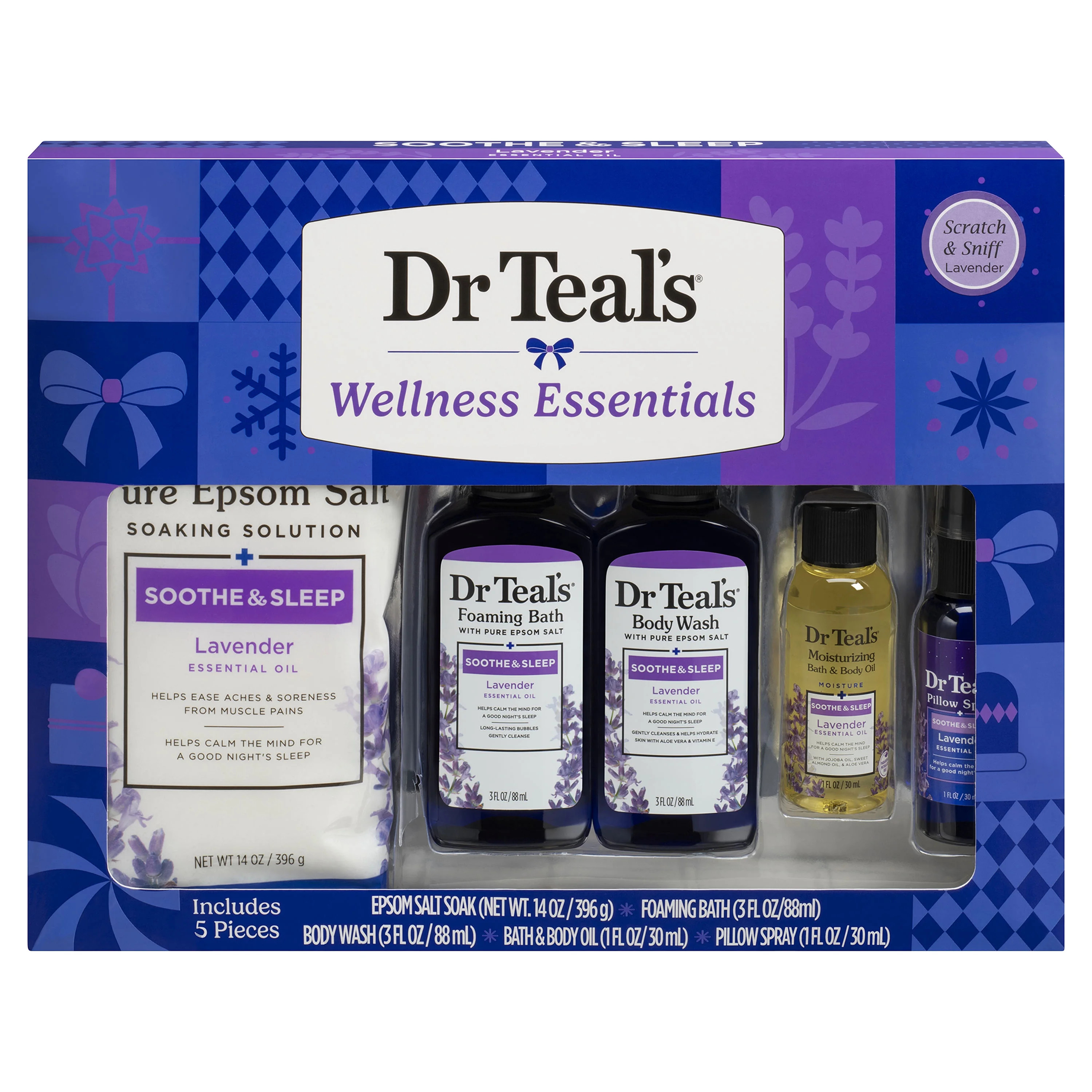 Dr. Teal's Soothe & Sleep Lavender Bath & Body Gift Set, 5 Piece | Walmart (US)