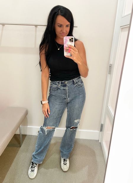 $25 Target jeans— yes you heard that right 🙌🏼

I got my normal size 4!

• Target jeans • Straight leg jeans • Distressed jeans • 90’s jeans • 

#LTKstyletip #LTKunder50