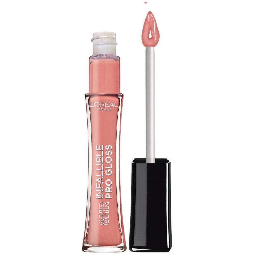 L'Oreal Paris Infallible 8HR Pro Lip Gloss with Hydrating Finish - Shell Pink - 0.21 fl oz | Target