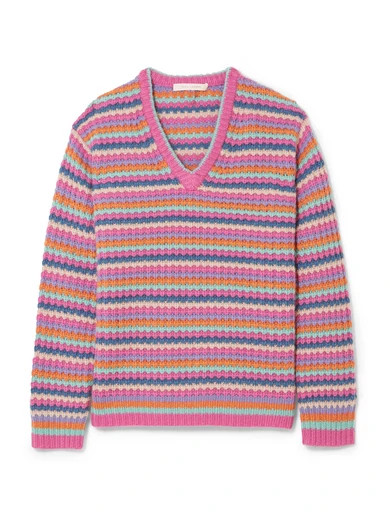 Marc Jacobs - Striped Cashmere Sweater - Pink | NET-A-PORTER (US)
