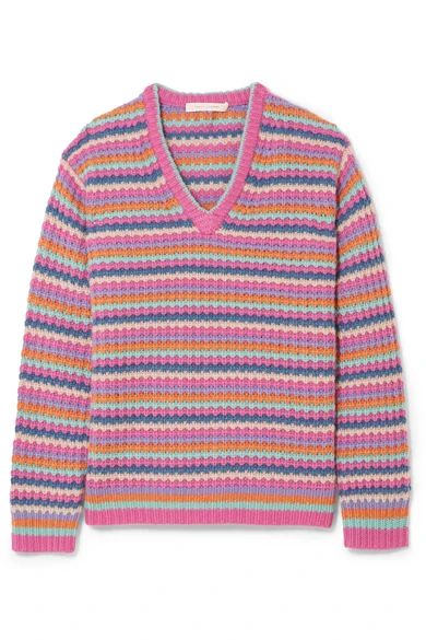 Marc Jacobs - Striped Cashmere Sweater - Pink | NET-A-PORTER (US)