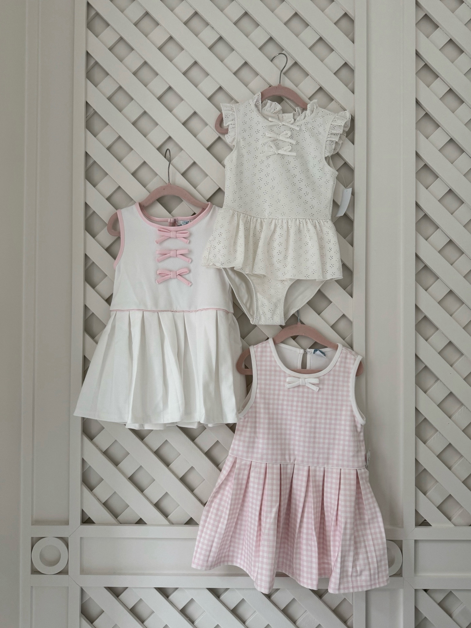 Sweet and inexpensive swim and tennis styles for spring! These pieces run big (wide) on Elle so she can still wear a 5/6 in swim and 5/6 in dresses (but think that looks cute with shorts underneath for tennis especially). 

#LTKstyletip #LTKswim #LTKSeasonal