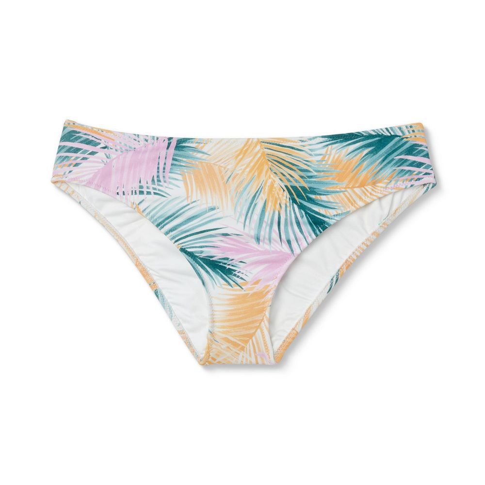 Women's Mid-Rise Hipster Bikini Bottom - Shade & Shore™ Palm Print | Target