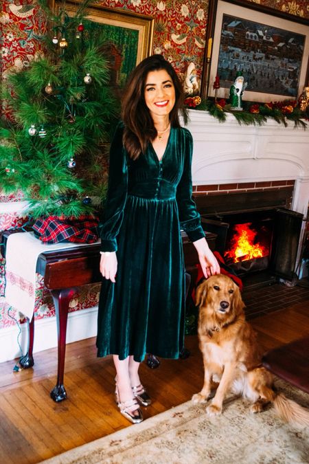 The perfect velvet holiday dress to wear this season. I loved the fit of it. Paired with my favorite gold shoes. 

#LTKSeasonal #LTKparties #LTKHoliday