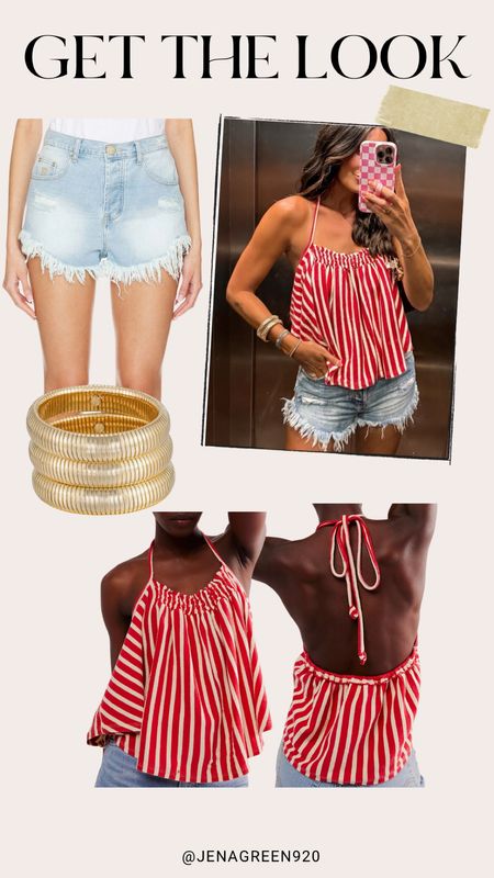 Get The Look | Mexico Outfit | Vacation Outfit | Striped Summer Top | Distressed Shorts | Gold Bangle Bracelets

#LTKFindsUnder100 #LTKStyleTip #LTKSaleAlert