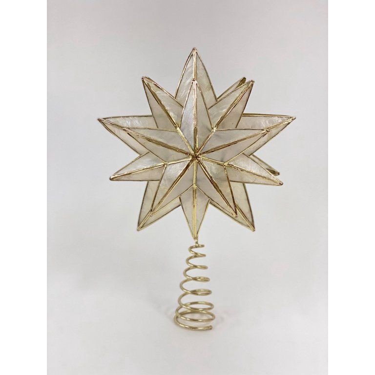 Holiday Time Capiz Tree Topper, Gold | Walmart (US)