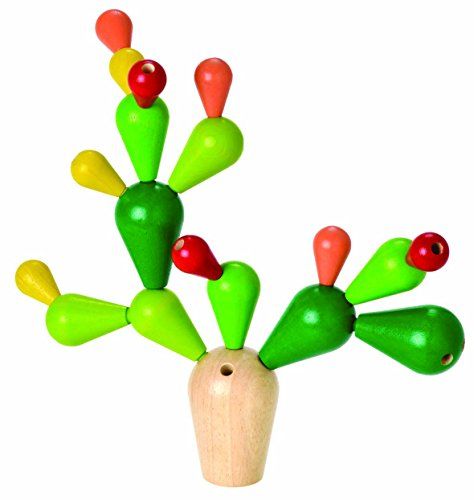 PlanToys Wooden Balancing Cactus Stacking Toy (4101) | Sustainably Made from Rubberwood and Non-Toxi | Amazon (US)