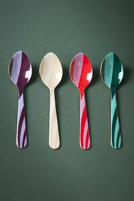 Alexis Metal Teaspoons, Set of 4 | Anthropologie (US)
