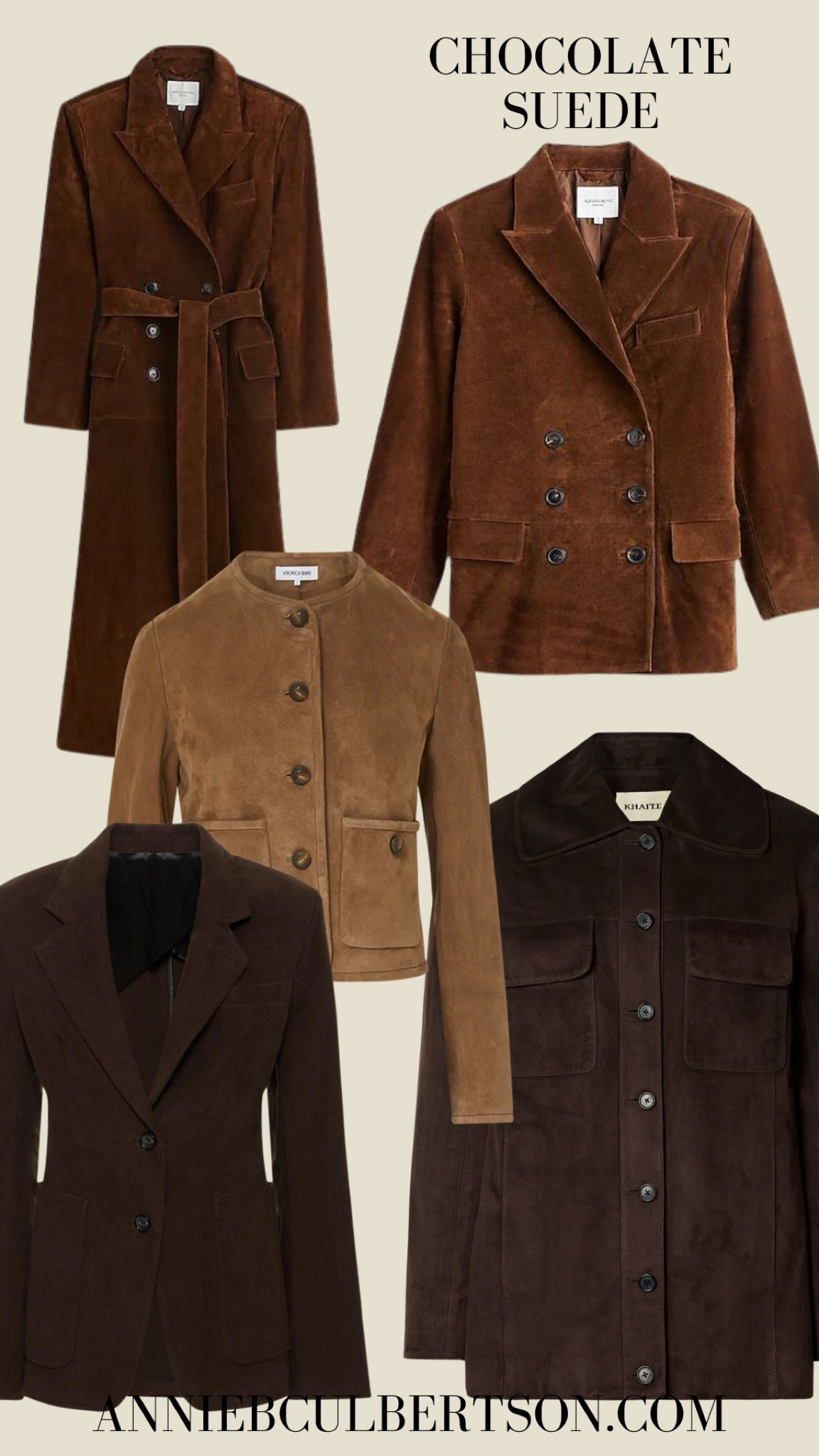Chocolate suede jackets 

#LTKNYFW #LTKFindsUnder100 #LTKFallSale