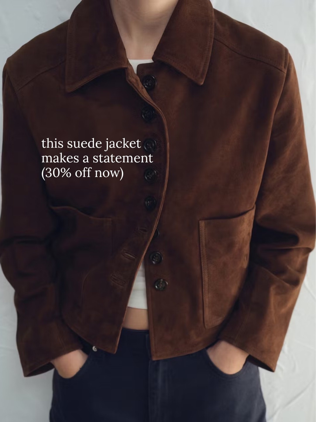 Amazing suede jacket on sale 30% off!!

Fall jacket, fall fashion

#LTKSeasonal #LTKOver40 #LTKSaleAlert