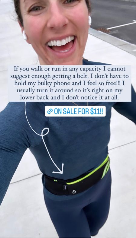 This is my slim running “fanny pack” - on sale today for only $11! I don’t have to hold my phone on walks or runs - so freeing! 

#LTKsalealert #LTKfindsunder50 #LTKfitness