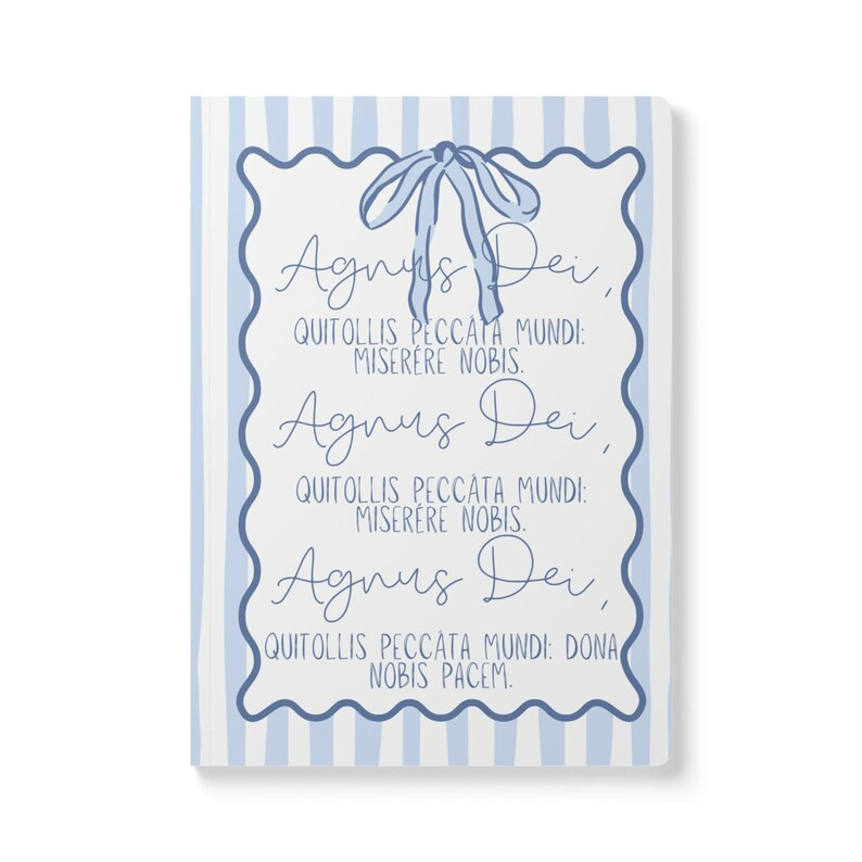 Agnus Dei Script Prayer Softcover Journal | Blue Striped Prayer Notebook - Etsy | Etsy (US)