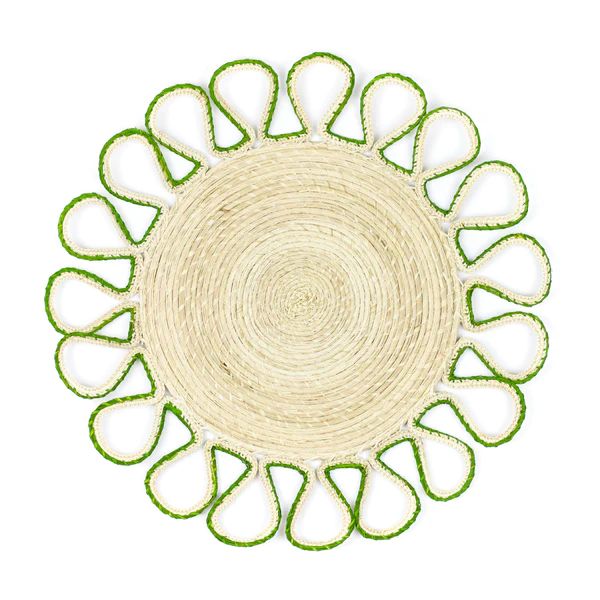 Woven Loop Palm Placemat, Grass - Z | The Avenue