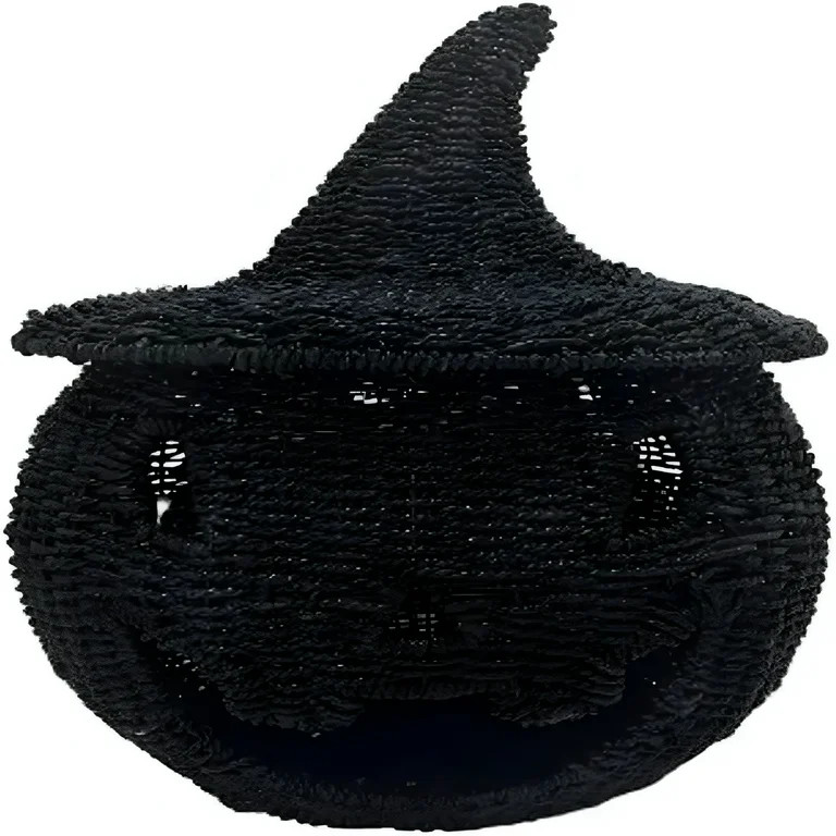 XIBUFE 2025 New Happy Haunting Seagrass\u0026Metal Pumpkin lantern Basket Halloween Decorations | Walmart (US)