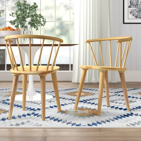 Cossey Solid Wood Windsor Back Arm Chair (Set of 2) | Wayfair North America