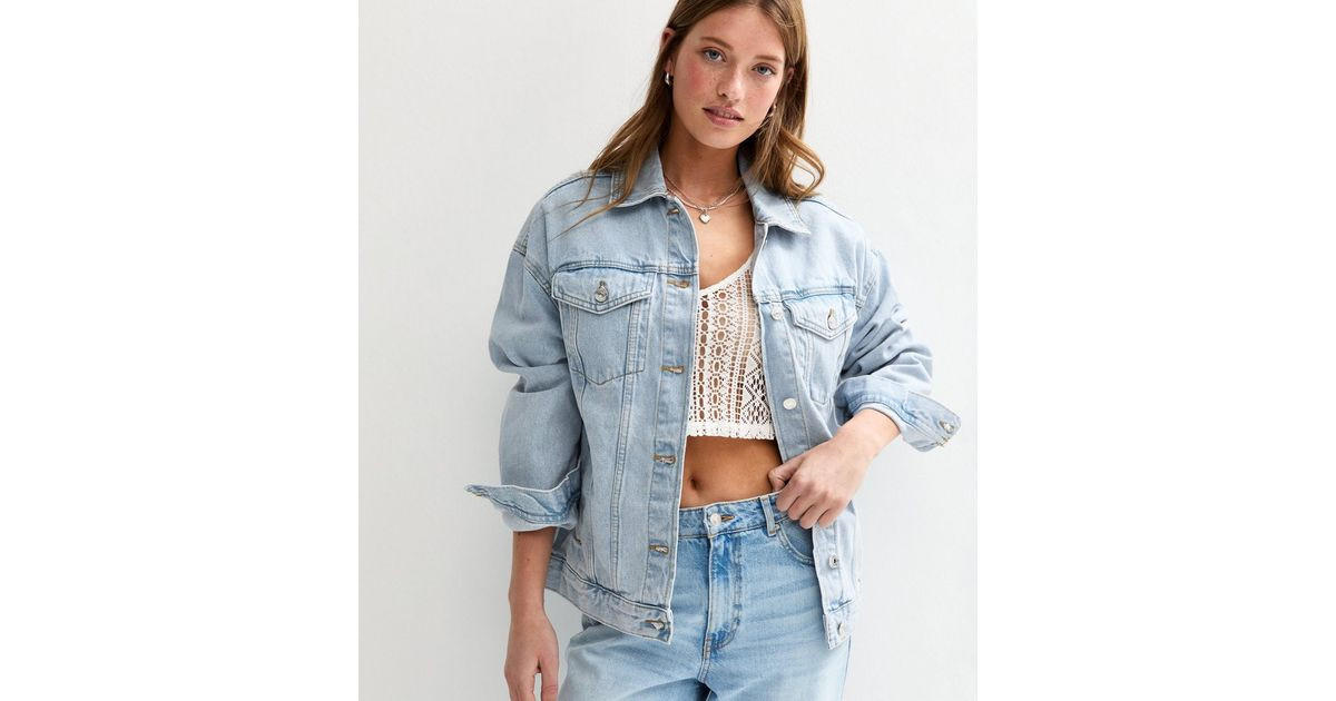 Pale Blue Oversized Denim Jacket | New Look | New Look (UK)