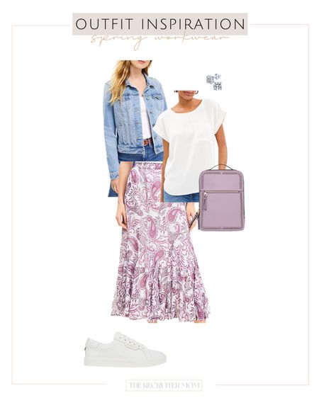 Outfit Inspiration:  Spring Workwear 

Skirt  spring skirt  denim jacket  white sneakers  spring outfit  spring style  white tee  stud earrings  style guide  ootd 

#LTKstyletip #LTKSeasonal #LTKworkwear