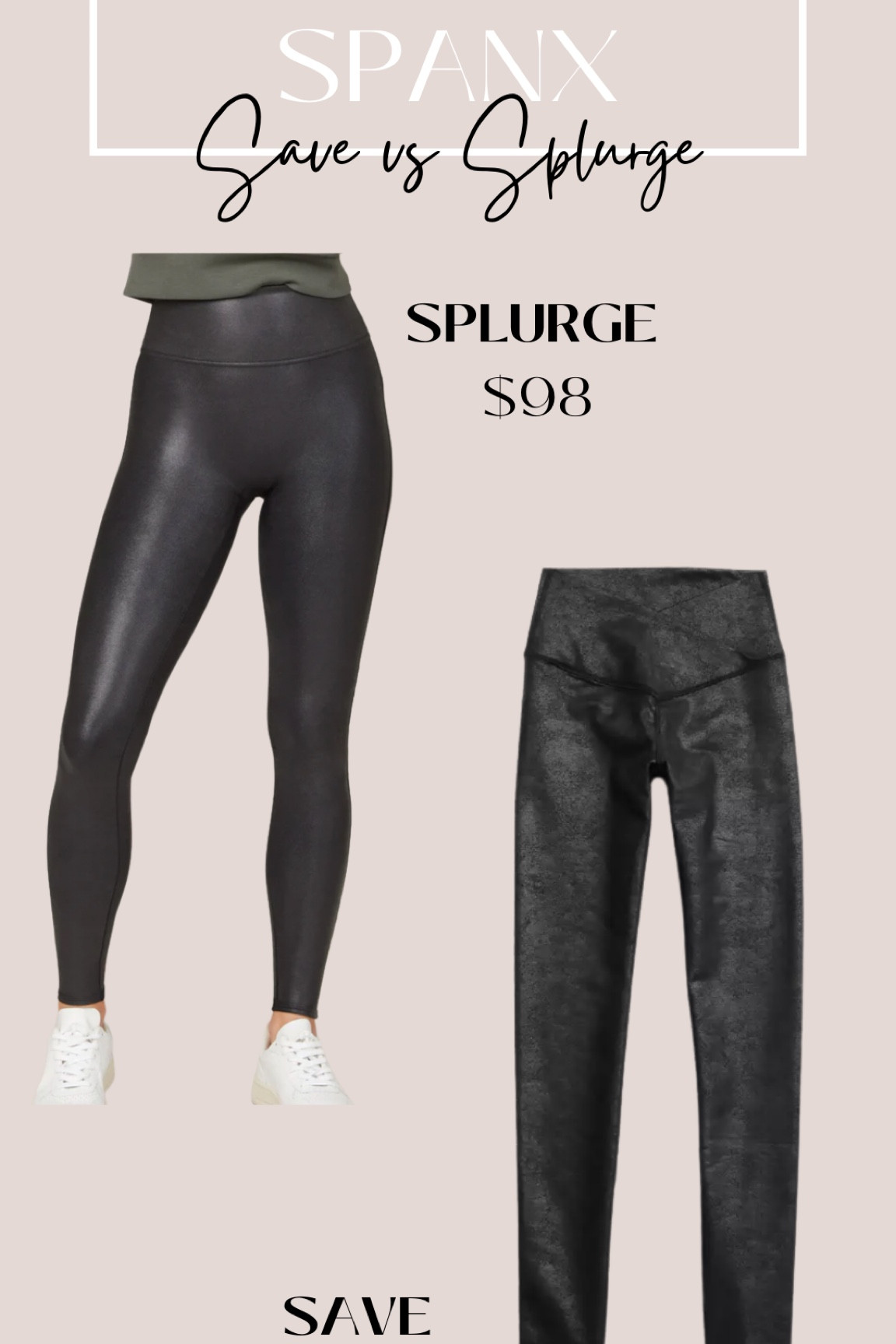 Spanx save vs splurge! 

#LTKunder50 #LTKstyletip #LTKGiftGuide