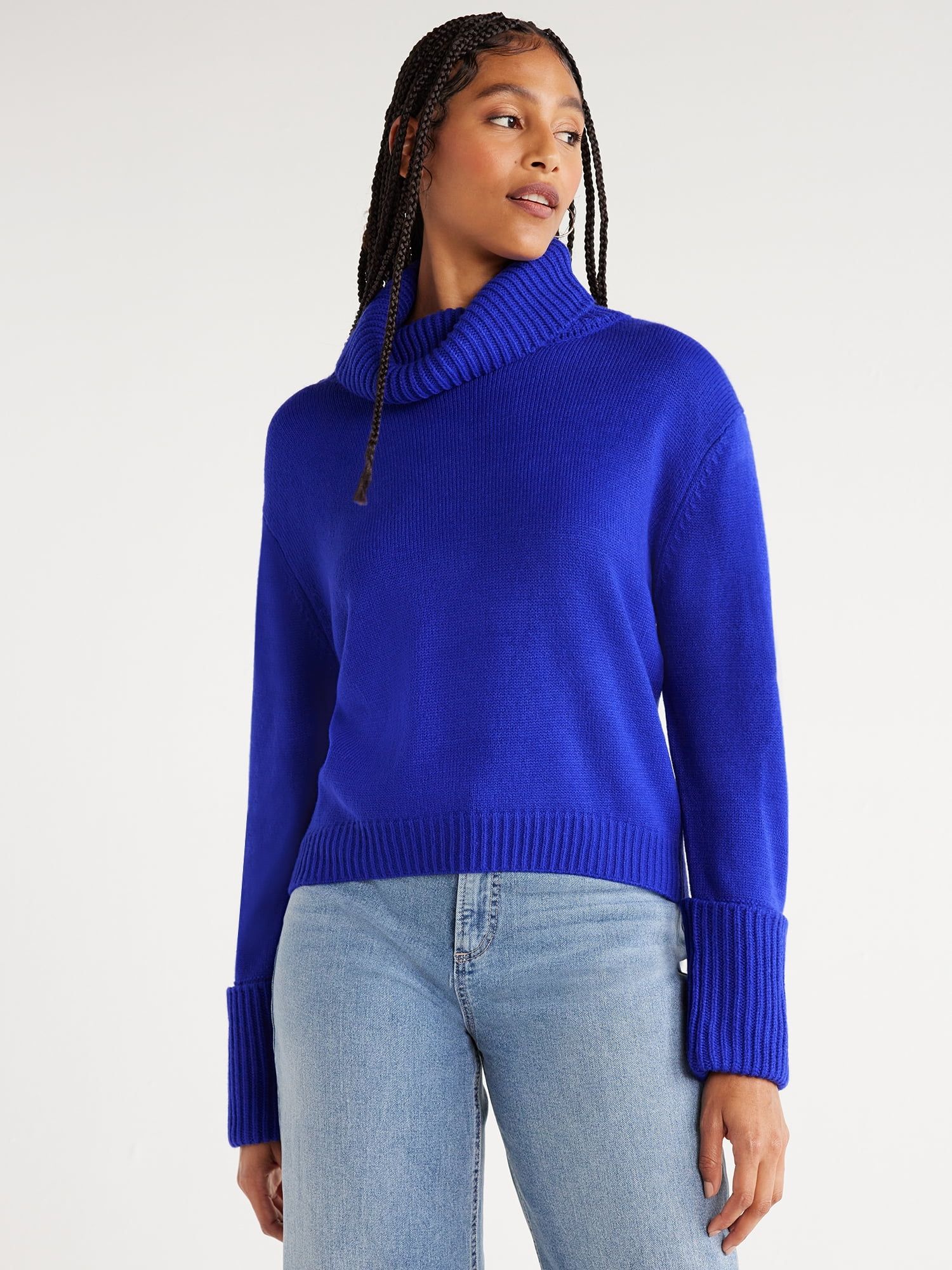 Scoop Women’s Chunky Turtleneck Sweater, Sizes XS-XXL | Walmart (US)