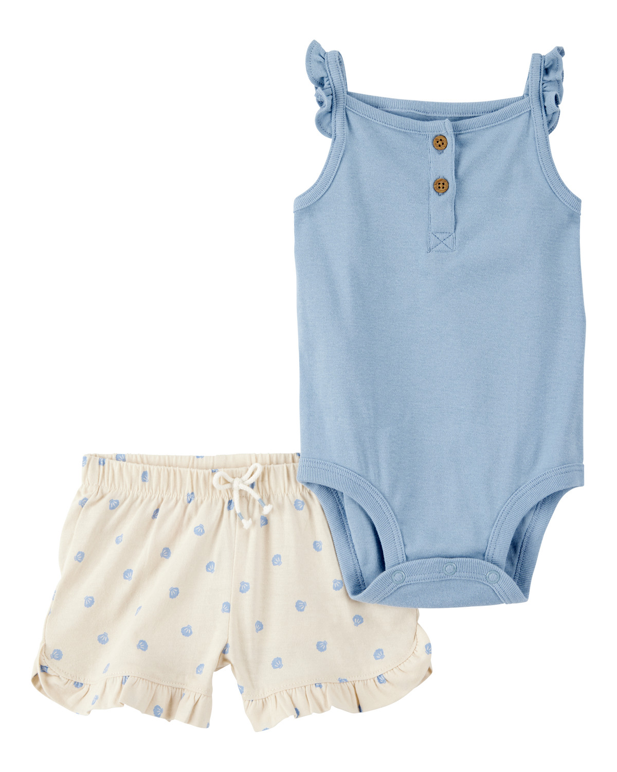 Baby 2-Piece Tank Bodysuit & Shell Print Pull-On Short Set - Carter's | Carter's | Carter's Inc