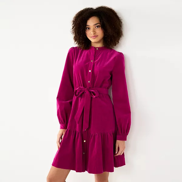 Women's DRAPER JAMES RSVP™ Ruffled Mini Shirtdress | Kohl's