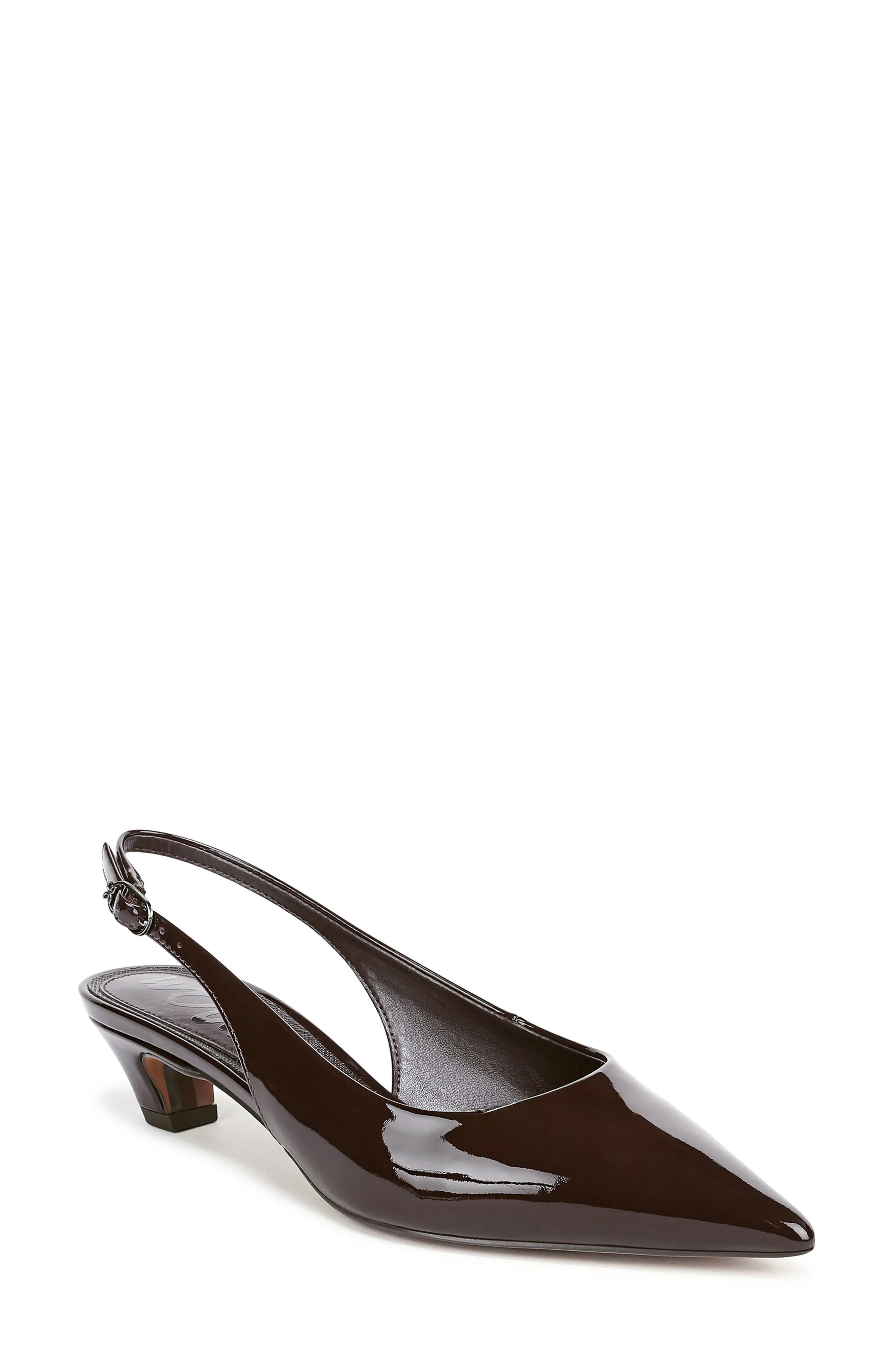 Sam Edelman Finch Slingback Pointed Toe Pump in Rich Chocolate at Nordstrom Rack, Size 6.5 | Nordstrom Rack