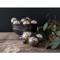 Mercury Glass Ornaments Christmas Ornament Sets Vintage Style Balls Rustic Tree For Holiday Decoration Baubles | Etsy (US)