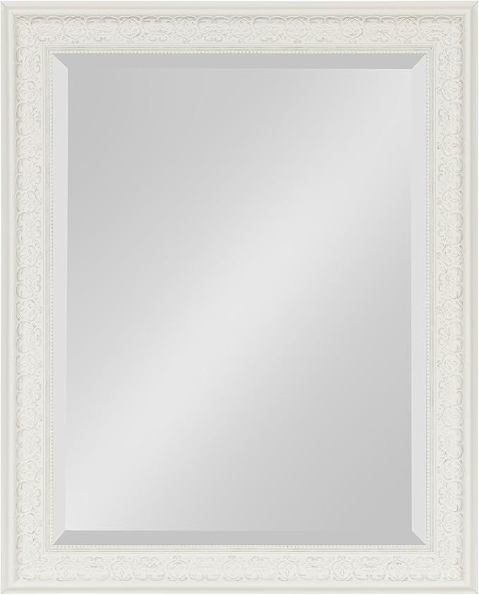 Kate and Laurel Alysia Decorative Frame Rectangle Wall Mirror, 22.5x28.5 White | Amazon (US)