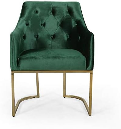 Christopher Knight Home Fern Modern Tufted Glam Accent Chair with Velvet Cushions and U-Shaped Ba... | Amazon (US)