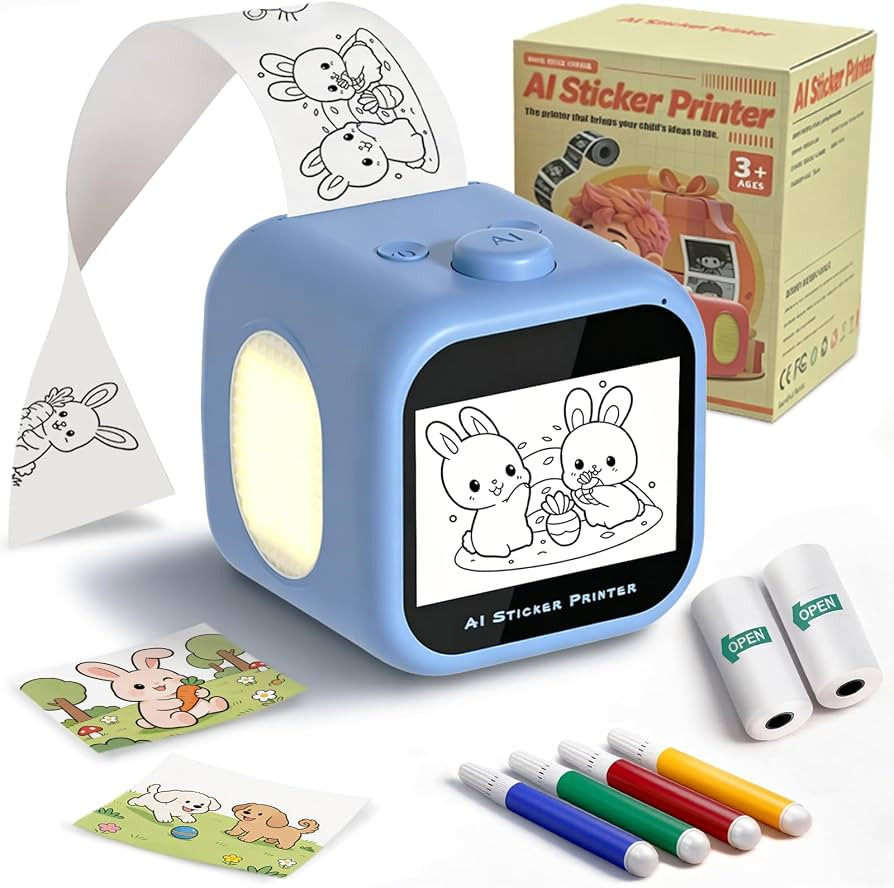 YBLOC AI Voice Sticker Maker for Kids, Mini Inkless Thermal Printer, | Amazon (US)