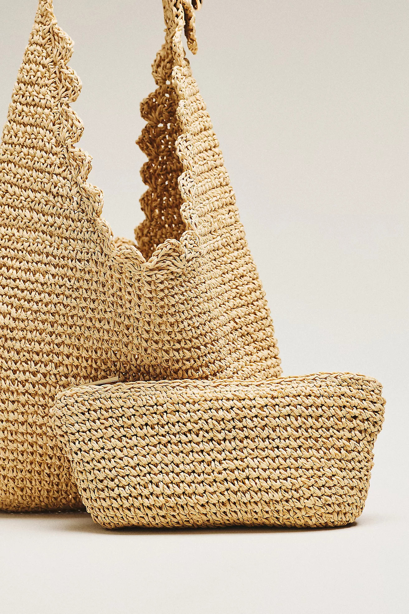 Love Knot Raffia Buckle Slouchy Bag | Anthropologie (US)