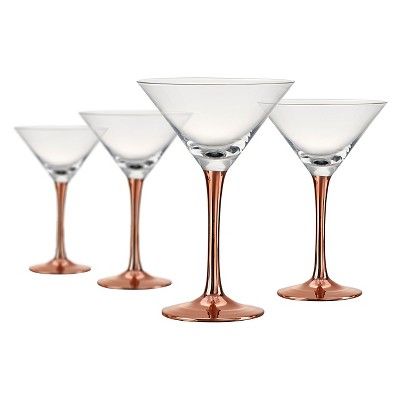 Artland Coppertino 4pk 8oz Martini Glasses Copper | Target