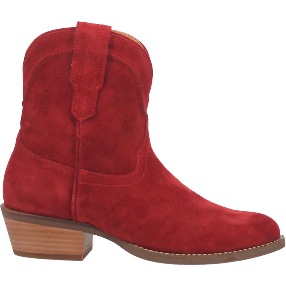 Shop Red Womens Dingo Tumbleweed Roper Round Toe Booties | Shoebacca