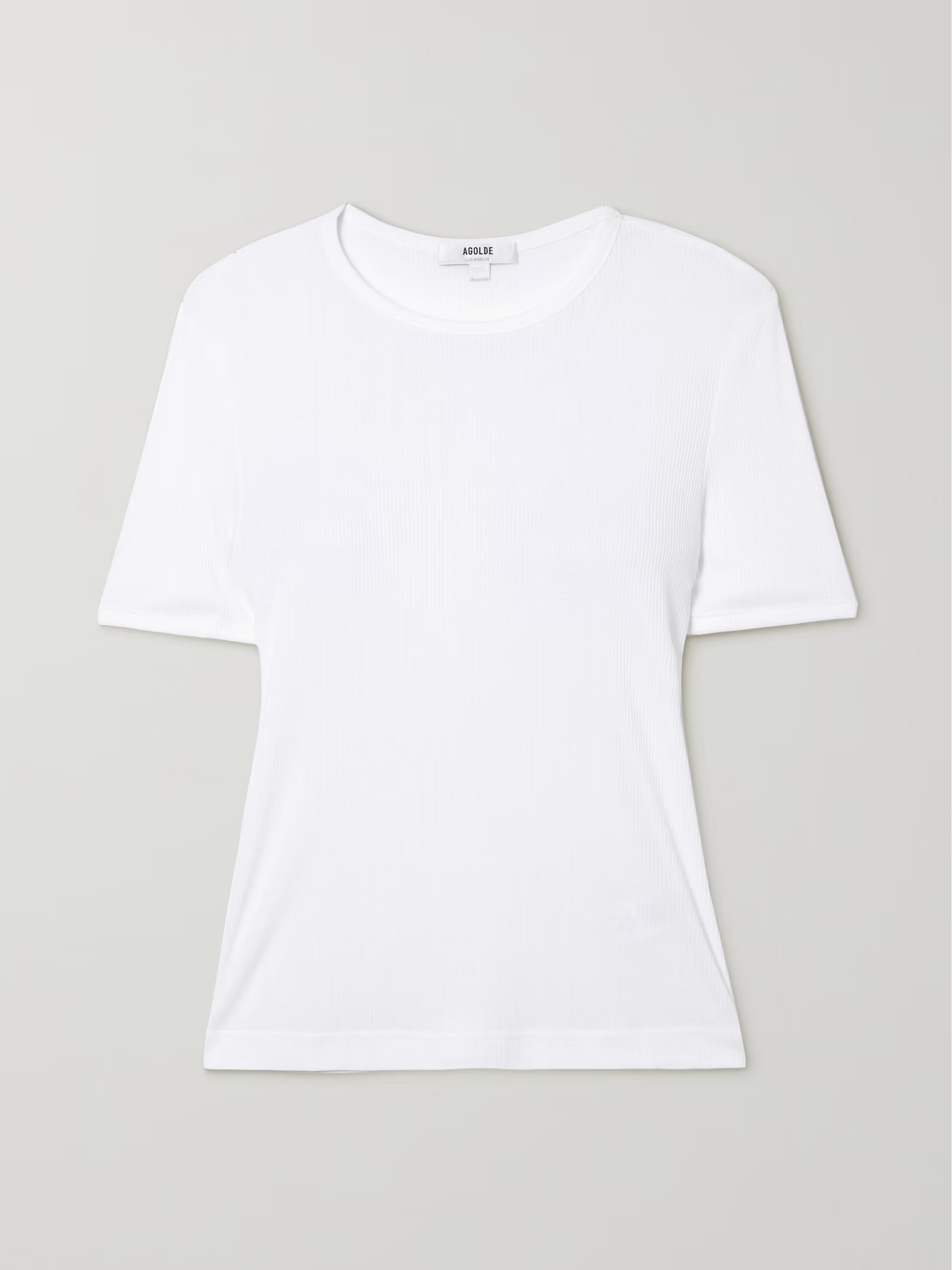 AGOLDEAbbie ribbed stretch-jersey T-shirt | NET-A-PORTER (US)
