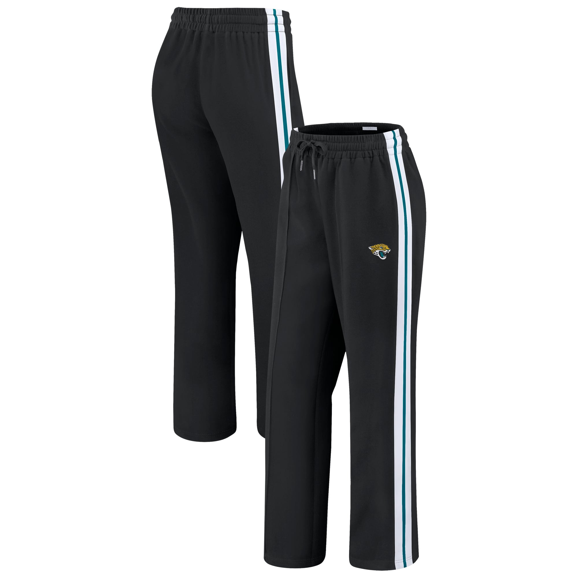 Jacksonville Jaguars WEAR by Erin Andrews Women's Color-Block Straight Leg Pants - Black | Fanatics