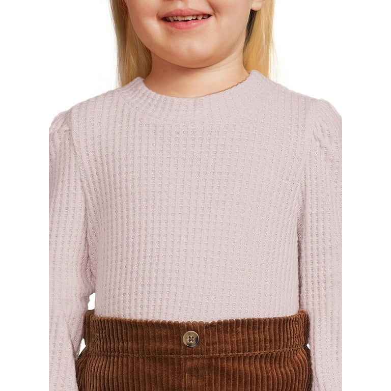 Wonder Nation Toddler Girl Waffle Knit Top and Corduroy Skirt Set, 2-Piece, Sizes 12M-5T - Walmar... | Walmart (US)